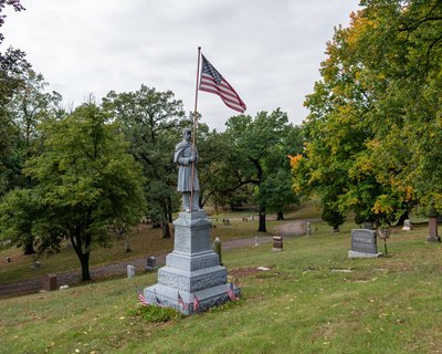 Sam Bloomer's Grave in Fairview Cemetery