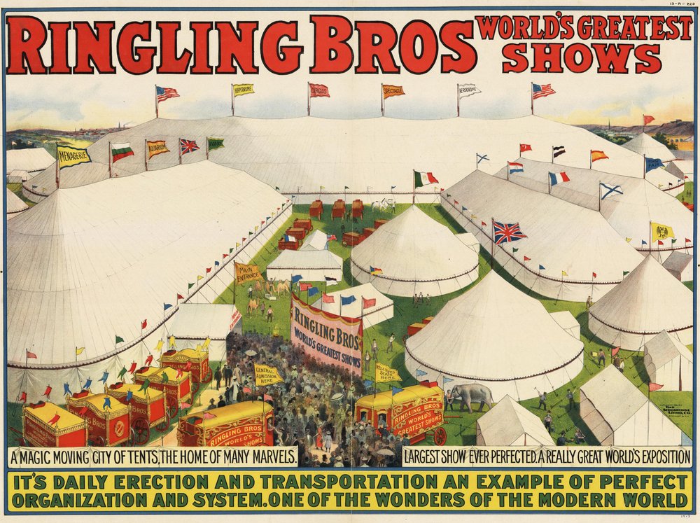 Ringling Brothers ad, 1913